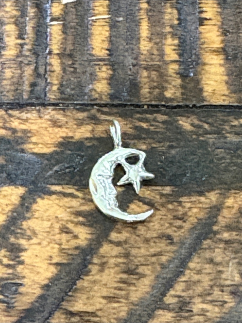 Sterling Silver Moon and Star Pendant Necklace Charm